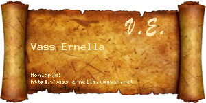 Vass Ernella névjegykártya